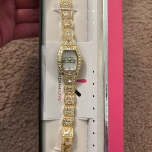 Isaac Mizrahi Gold Watch with Sparkling Accents New needs new battery